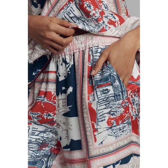 NWT Size 3X - Anthro The Brooklin Printed Wide-Leg Pull-On Pants (NWT US$ 128) - Picture 6 of 16